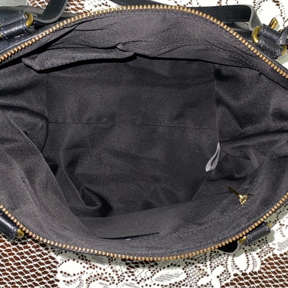 Fossil Kinley Cowhide Black Pebbled Leather Shopper Bag - Picture 6 of 16